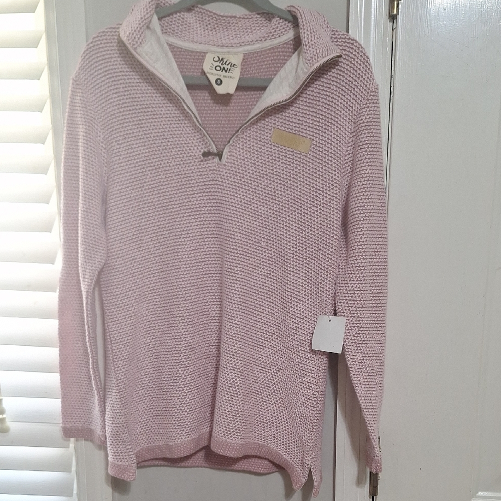 Jadelynn Brooke Light Pink Cowl Neck Sweater